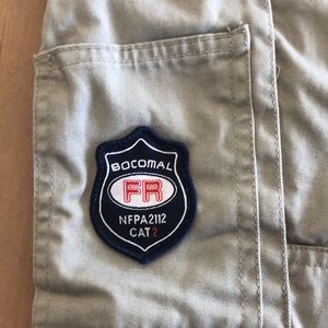 Bicomal mens gray FR pants, size 42-32